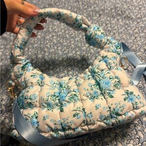Floral Blue and White Women's Bag